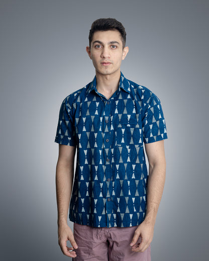 HALF SLEEVES BLUE INDIGO