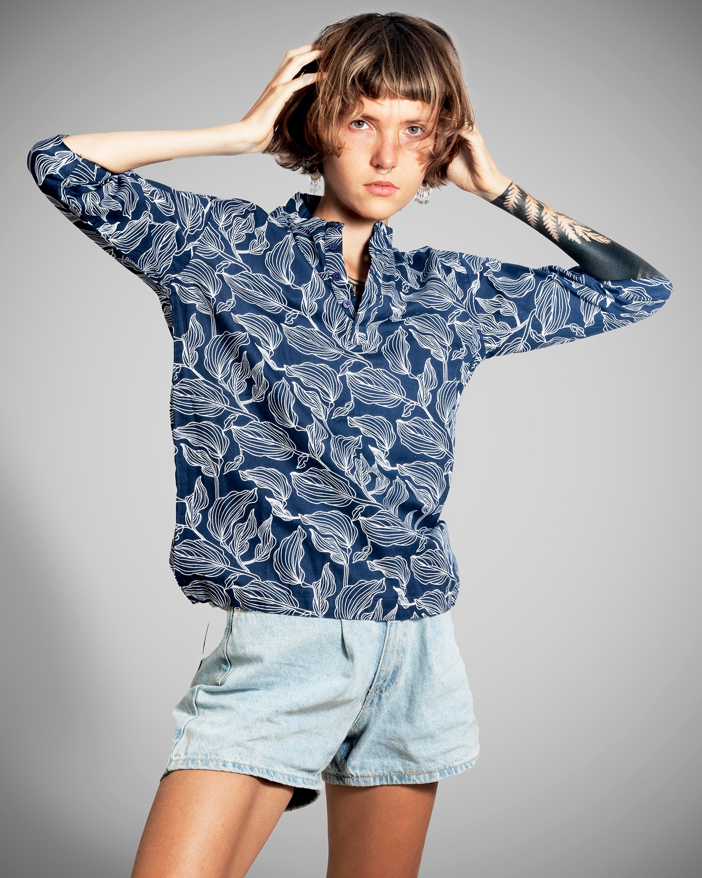 UWAGI Women - Leaf Print Blue