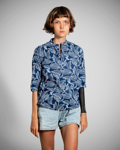 UWAGI Women - Leaf Print Blue