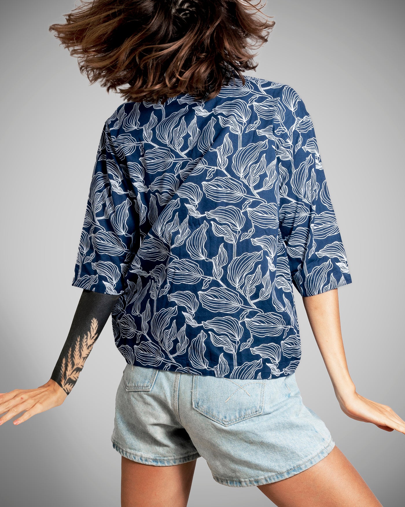 UWAGI Women - Leaf Print Blue