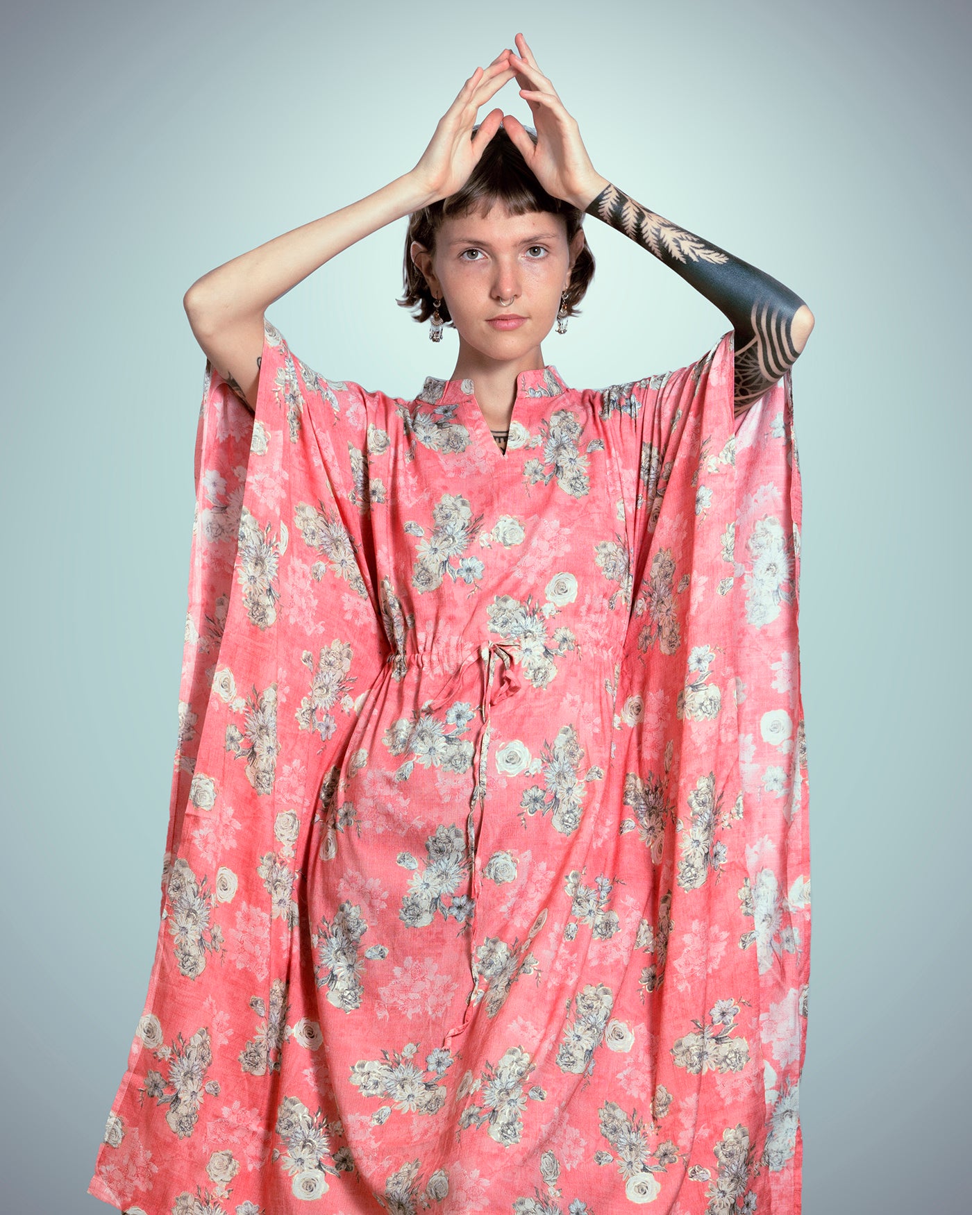 Kaftan - Floral Pink