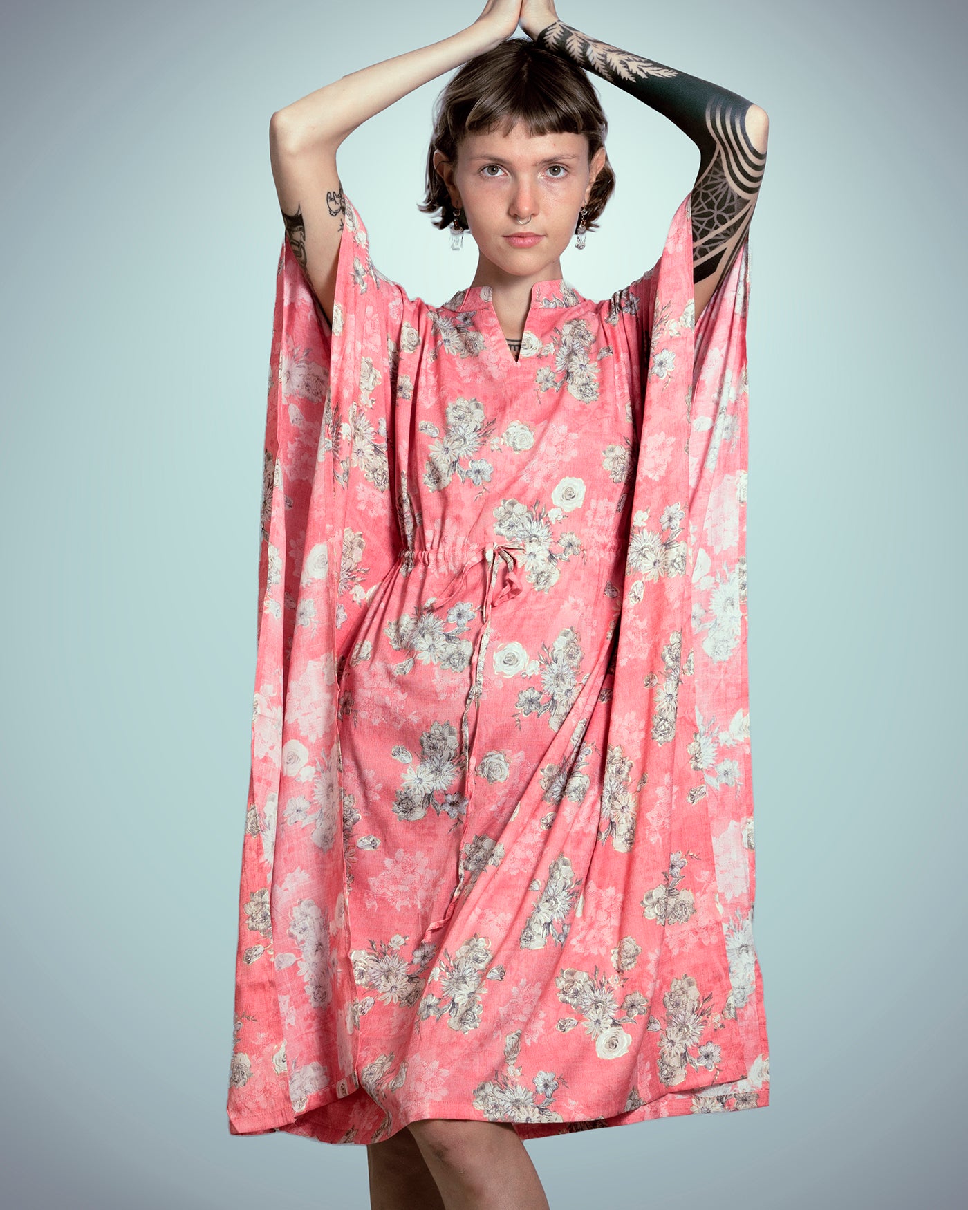 Kaftan - Floral Pink