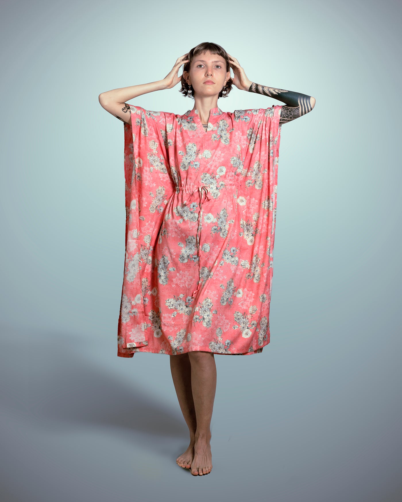 Kaftan - Floral Pink