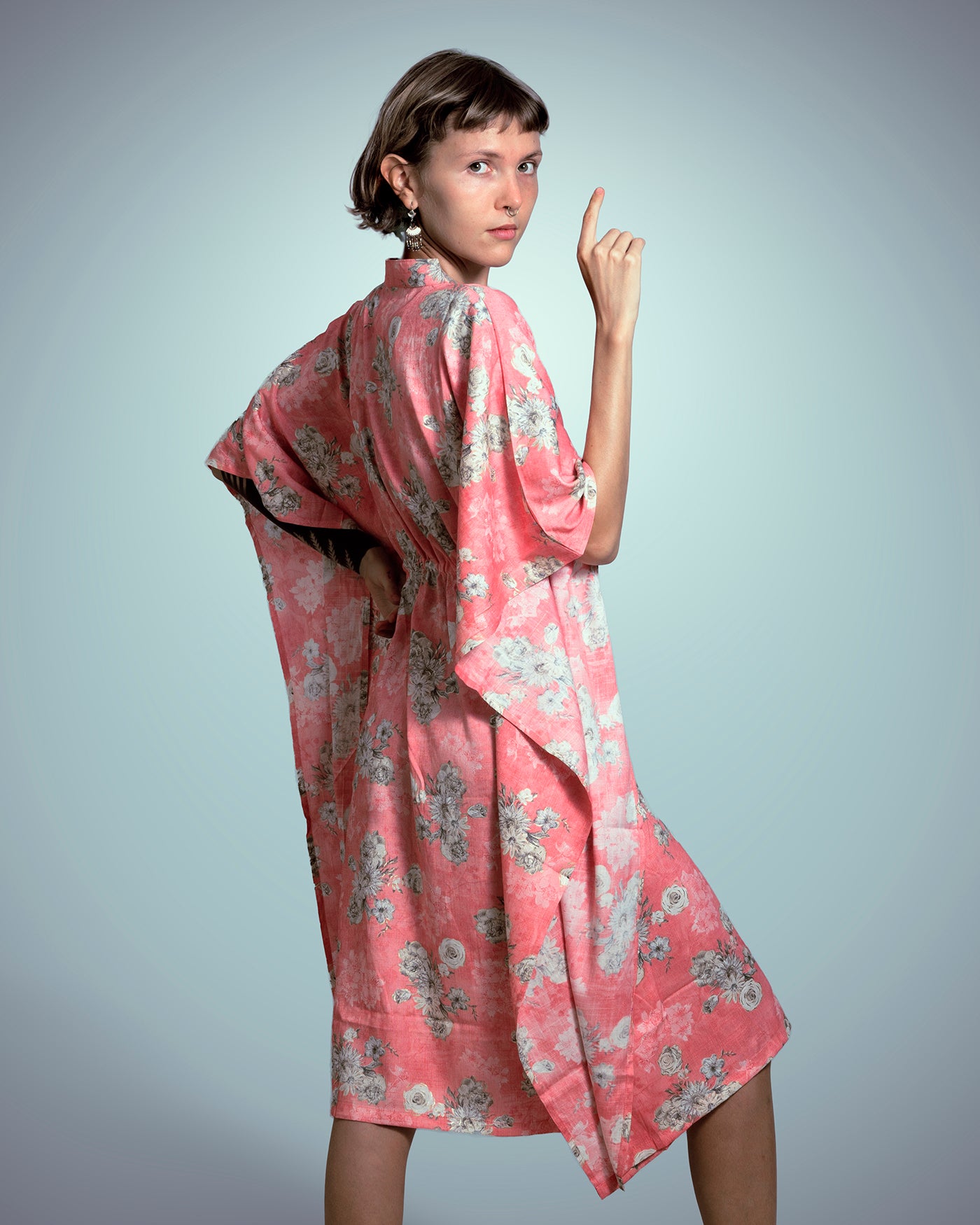 Kaftan - Floral Pink