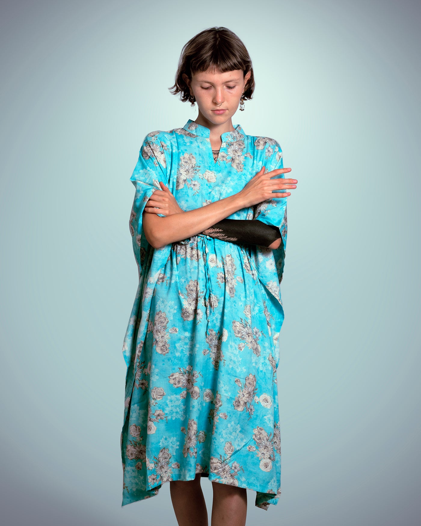 Kaftan - Floral Blue