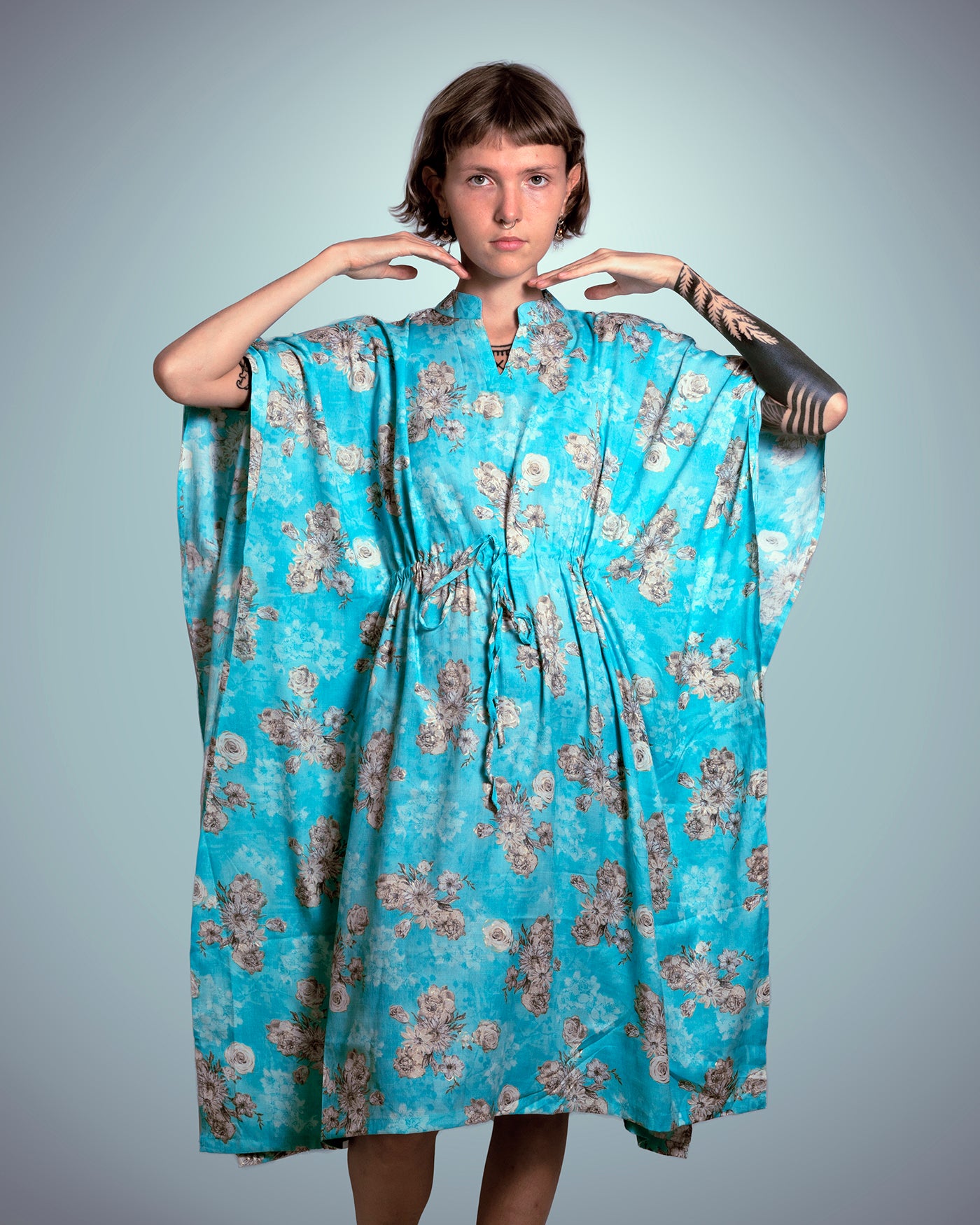 Kaftan - Floral Blue