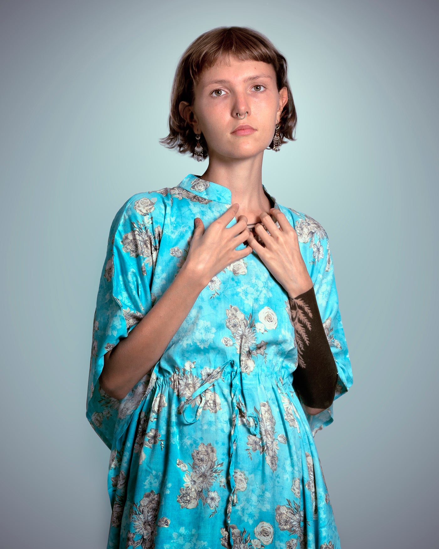 Kaftan - Floral Blue