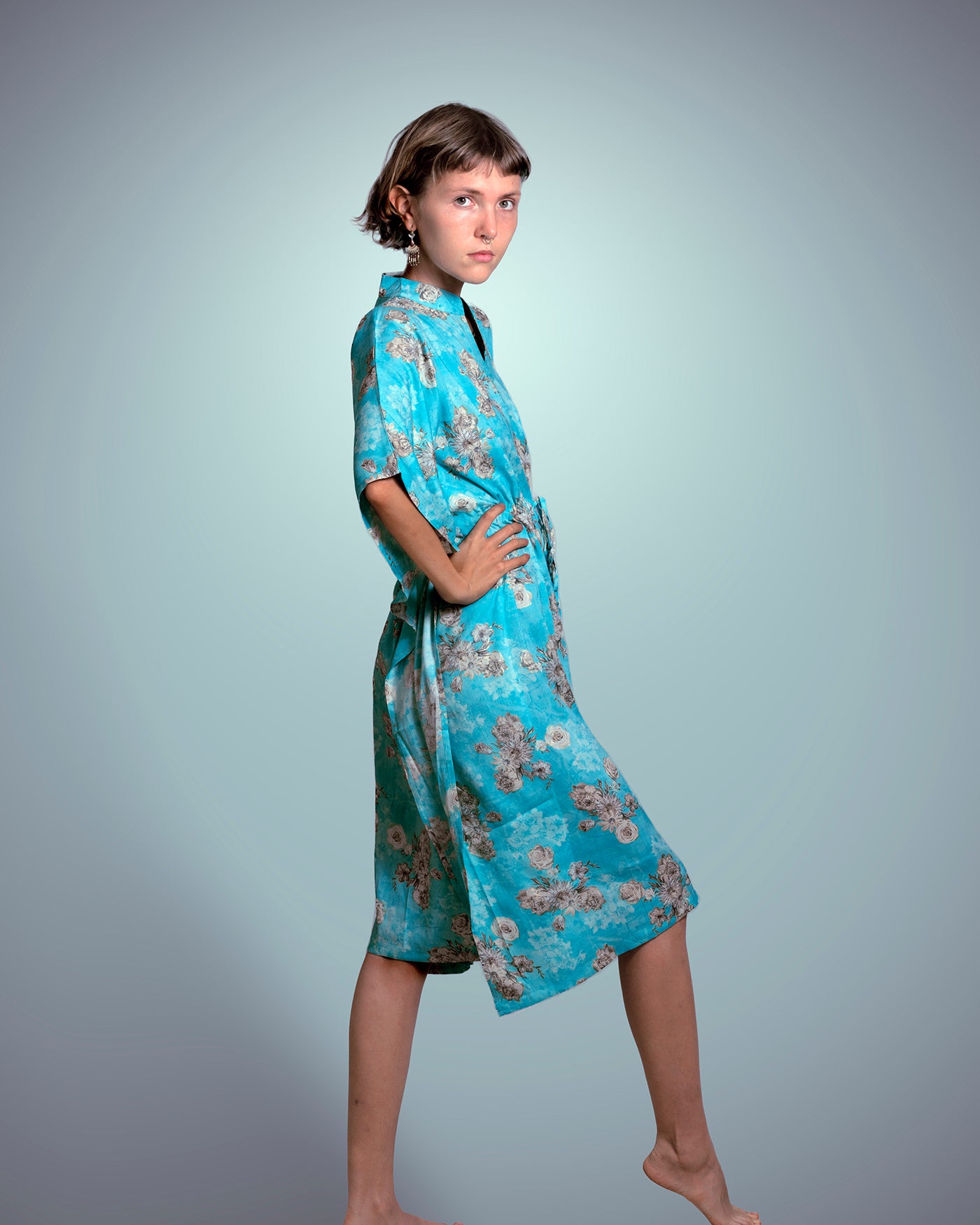 Kaftan - Floral Blue