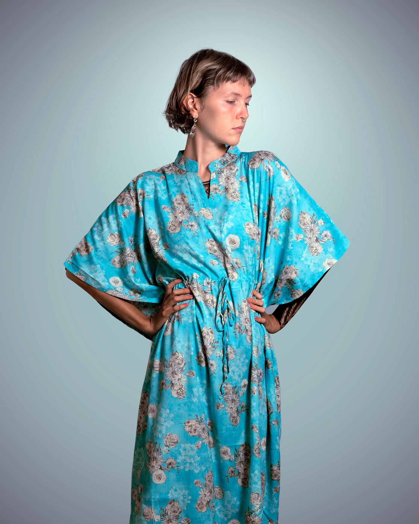 Kaftan - Floral Blue