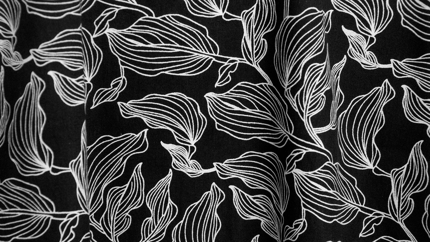 UWAGI - Leaf Print Black